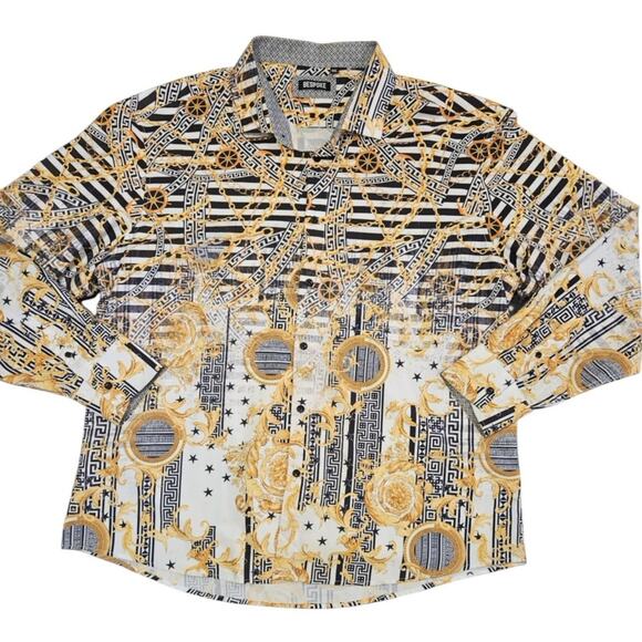 Egyptian Nights White Long Sleeve Dress Shirt Excellent Condition 4XL - Picture 3 of 9